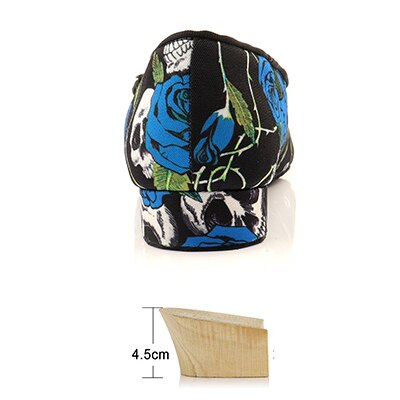 Ladingwu-zapatos de baile latino para hombre, zapatillas profesionales, zapatos de baile de salón, Halloween, Calavera, vaquero, garabatos, Tango, Salsa: Blue  4.5cm / 13.5