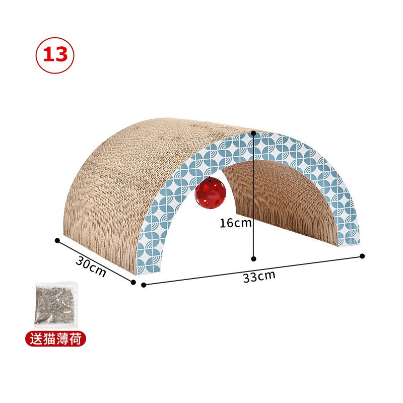 Cat Scratch Board Toy Pad Grinding Nails Interactive Protecting Furniture Cat Toy Corrugated Large Size Catw Scratcher Toys: 13