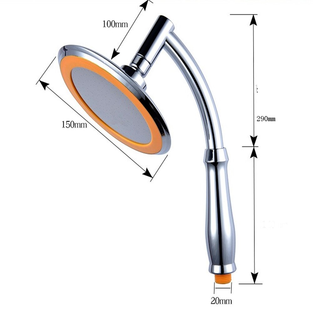 Douchekop Waterbesparende Regen Handdouche Grote 6 Inch Hoge Druk Badkamer Regendouche Spa Douche Heada Djustable