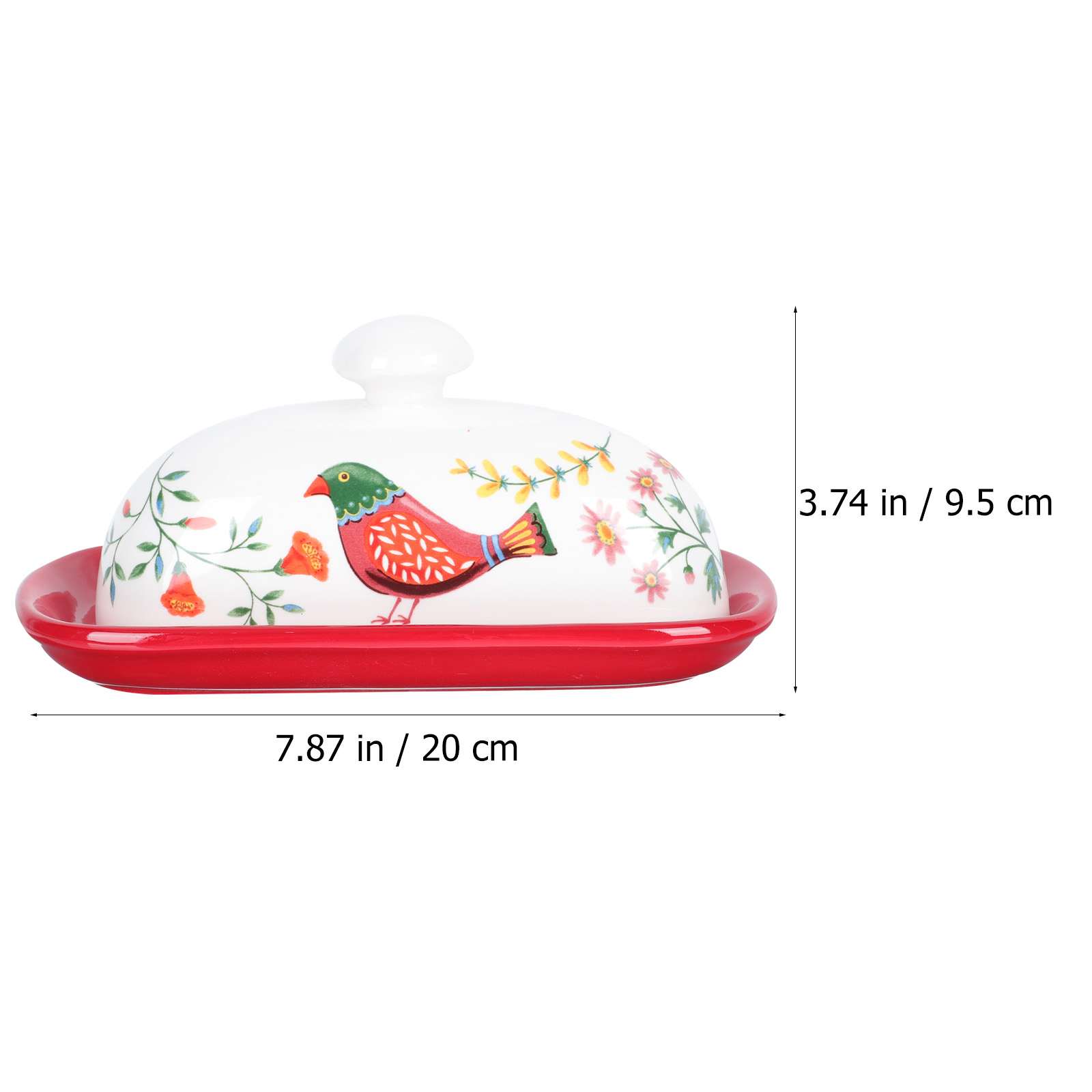 1pc Ceramic Dish Food Service Plate Butter Dish Cheese Box Food Dish