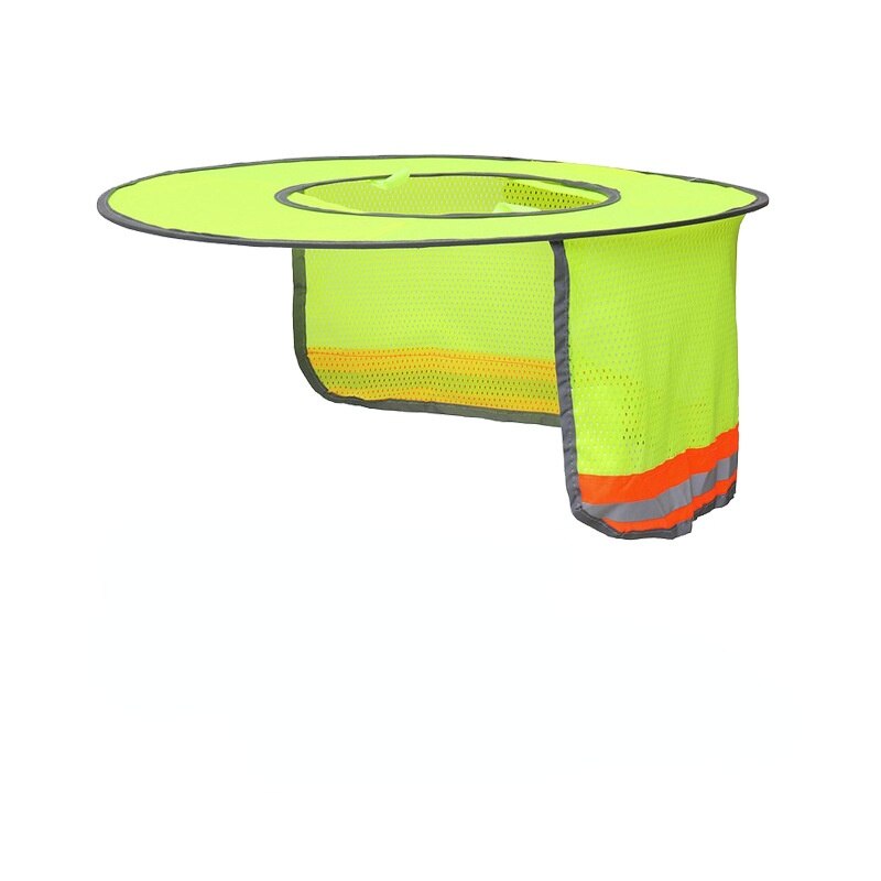 Parasole per lavori all'aperto, casco di sicurezza, protezione per il collo, striscia riflettente, casco protettivo, scudo, cappello solare: Rosso