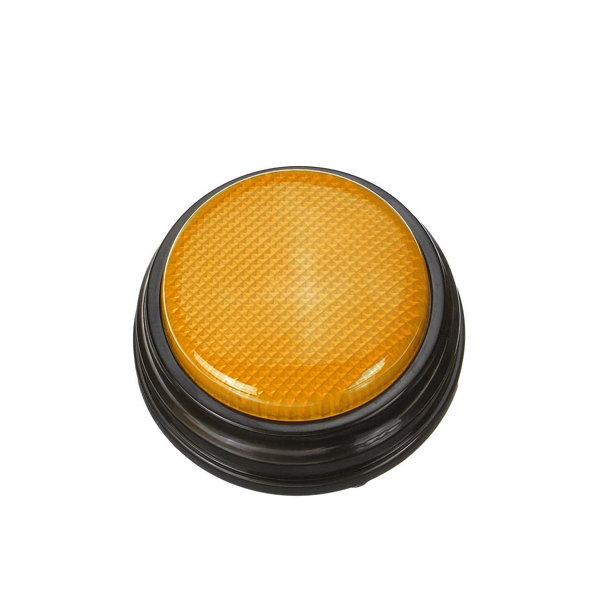 Bouton de jeu alarme Buzzer | Enregistrable, bouton parlant jeu, avec son lumière saine, soulagement du Stress, blague, grand: YELLOW