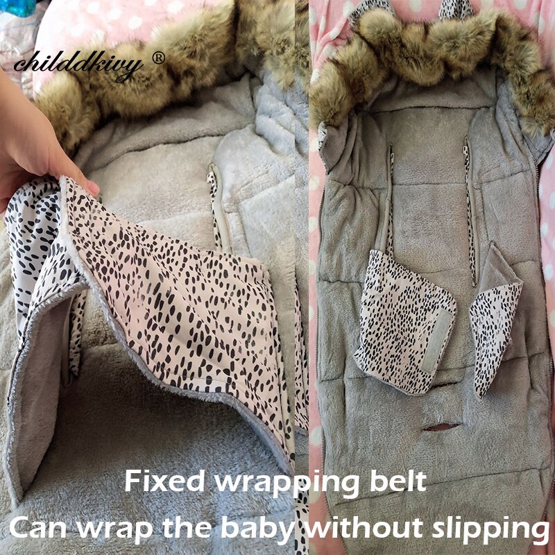 Winter Baby Kinderwagen Schlafsack Nette Ohr Schlafsack Für Kleinkind Warme Dicke Plus samt FußSack Neugeborenen Rollstuhl Umschläge