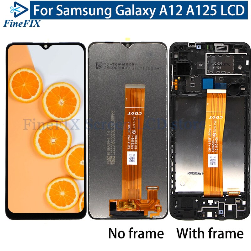 Per Samsung Galaxy A12 SM-A125F LCD con cornice Display Touch Screen Digitizer Assembly sostituire per Samsung A12 lcd 10 A127