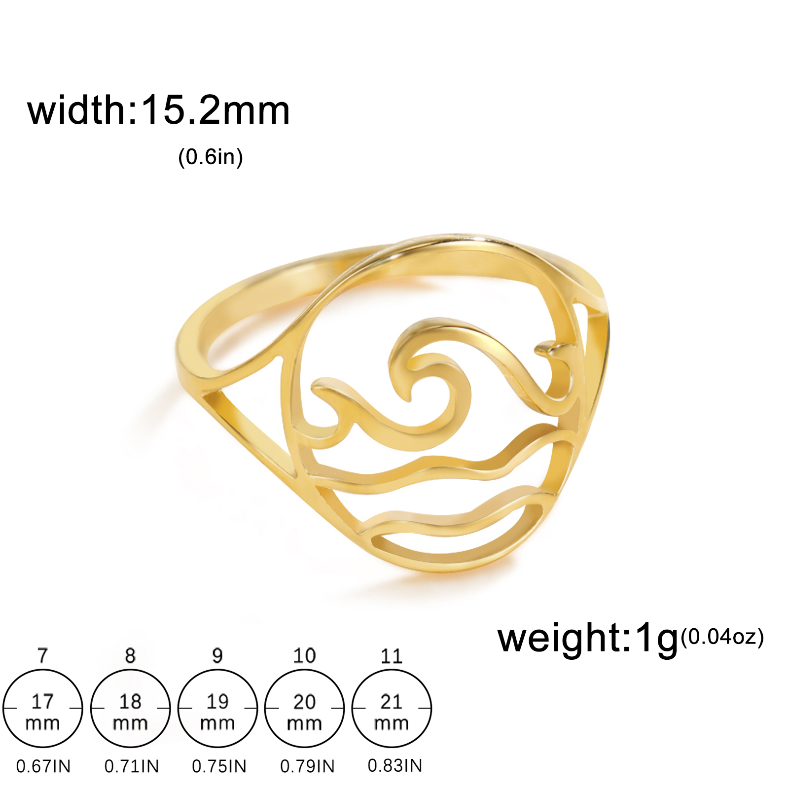 Pura Vida - Wave Ring - Silver 6