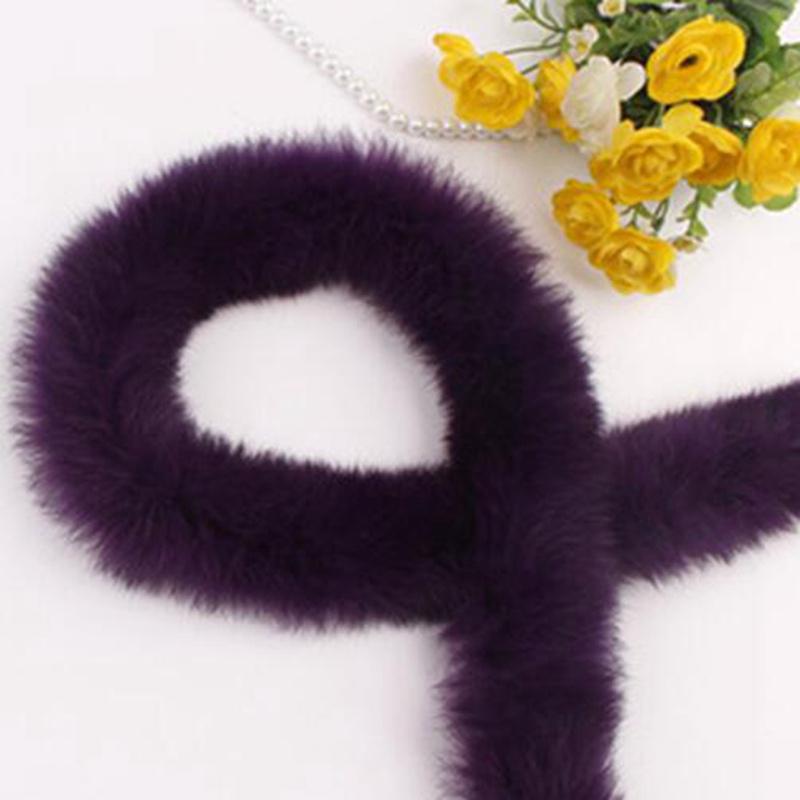 Kunstmatige Konijnenbont Lint Tapes Furry Trim Trimmen DIY Home Decor Naaien Kostuum Ambachten 1 Yard KYY8147: Purple