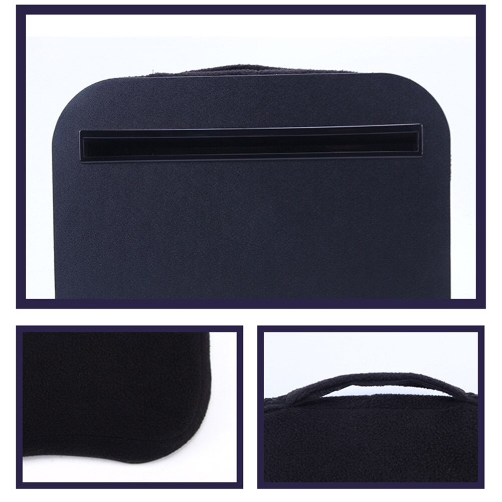 With Handle Home Office Portable Lap Desk Outdoor Pillow Stand Mini Writing Travel Nap For PC Tablet Reading Knee Phone Holder: Black