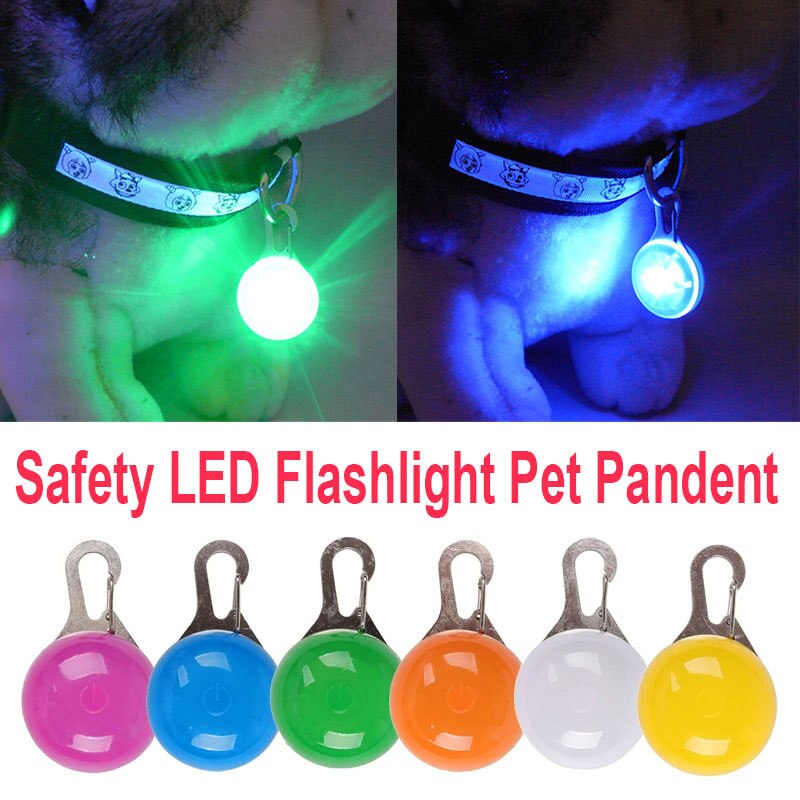 Nuit sécurité lampe de poche LED animal de compagnie pendentif lumineux lueur dans le noir lumineux animaux fournitures accessoires chat chien collier conduit des lumières