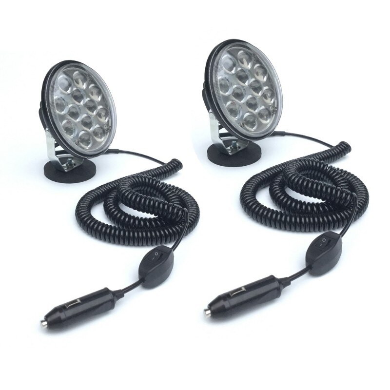 Faro Led redondo de 6 pulgadas para coche 60W 4D luz Led para 4x4 todoterreno ATV camión remolque RV imán faros de conducción Led foco portátil