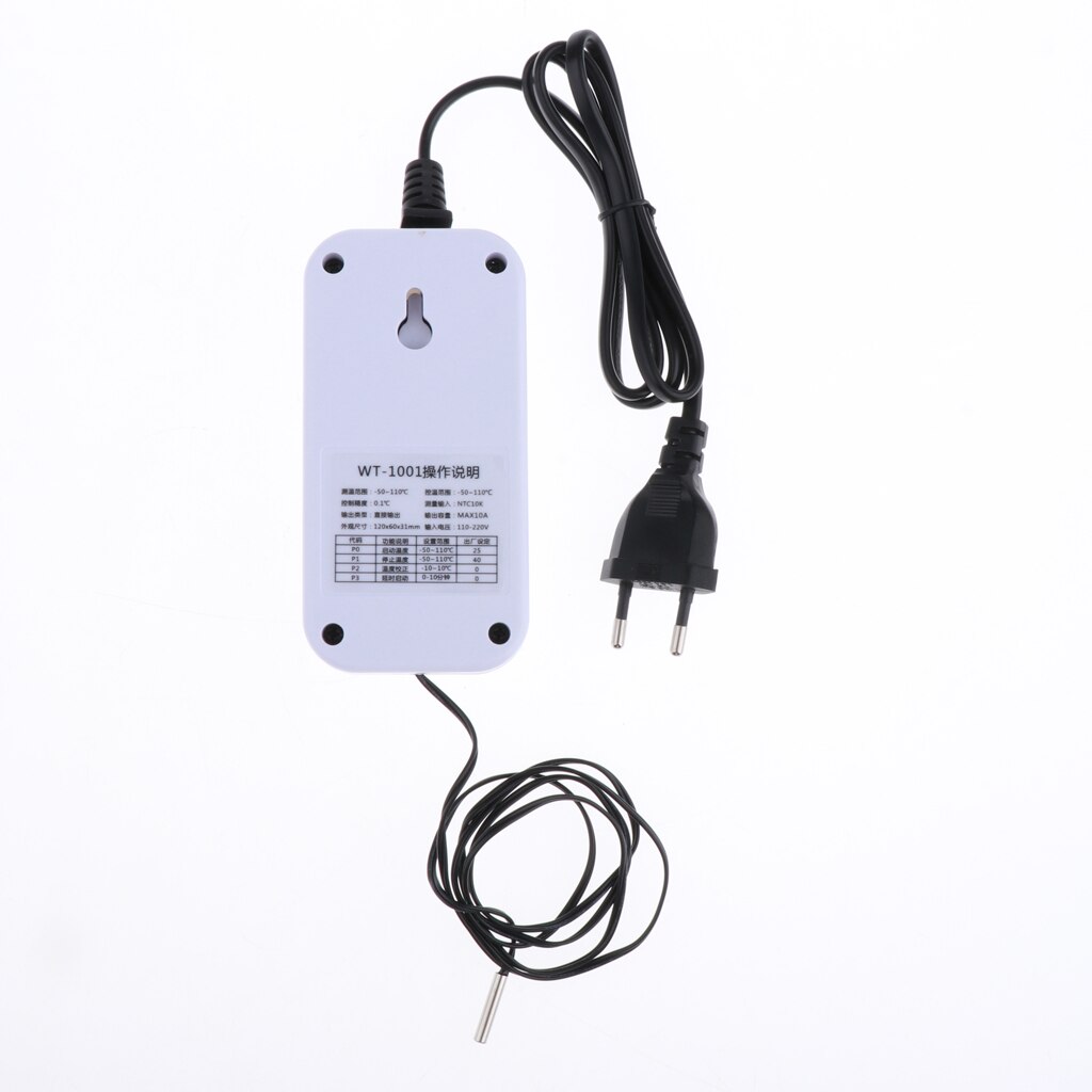 WT-1001 220V Digitale Temperatuurregelaar Thermostaat Schakelaar Eu