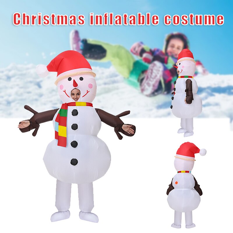 weihnachten Aufblasbare Schneemann Kostüm Schöne Weihnachten Cosplay Kleidung für Karneval Maskerade Parteien