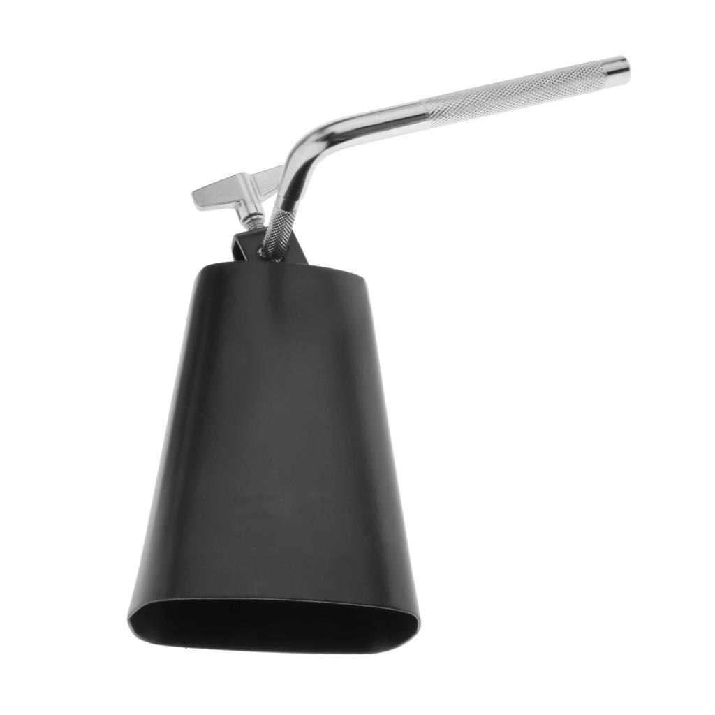 6" Cowbell Noise Maker Percussion Instrument Mountable Black for Drum Set
