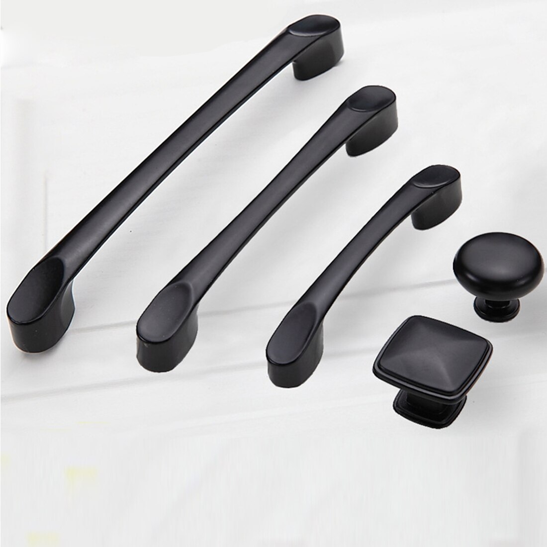 Schrank Tür Griff Aluminium Legierung Matte Schwarz Griff Schwarz Schrank Griffe Schublade Knöpfe Möbel Griff Hardware