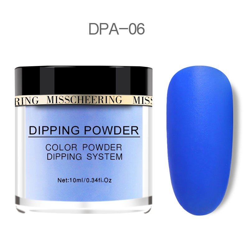 Ongles paillettes couleur mate dégradé Nail Art poudre sans lampe Cure ongles Art décorations: DPA-06