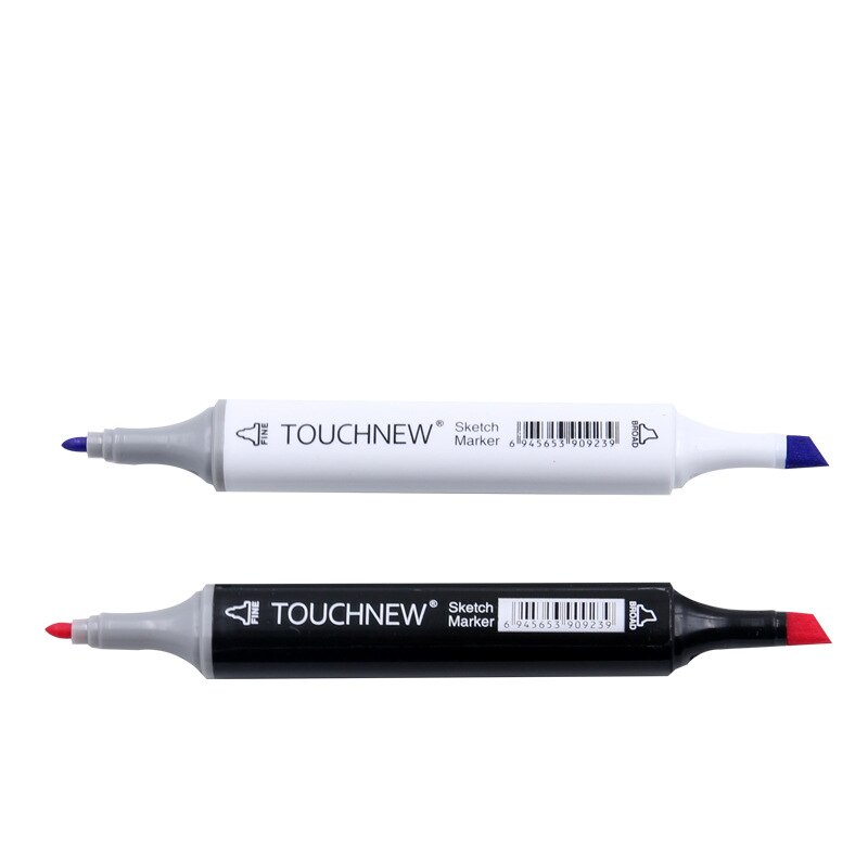 TOUCHNEW blanco y negro 40 colores arte rotuladores pincel lápiz boceto marcadores a base de Alcohol doble cabeza Manga dibujo bolígrafos arte suministros