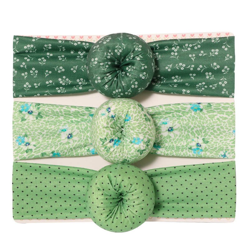 3 unids/set bebé diadema arcos nudo diademas para recién nacidos para chicas con flores y puntos impreso niños turbante bebé accesorios para el pelo: 5