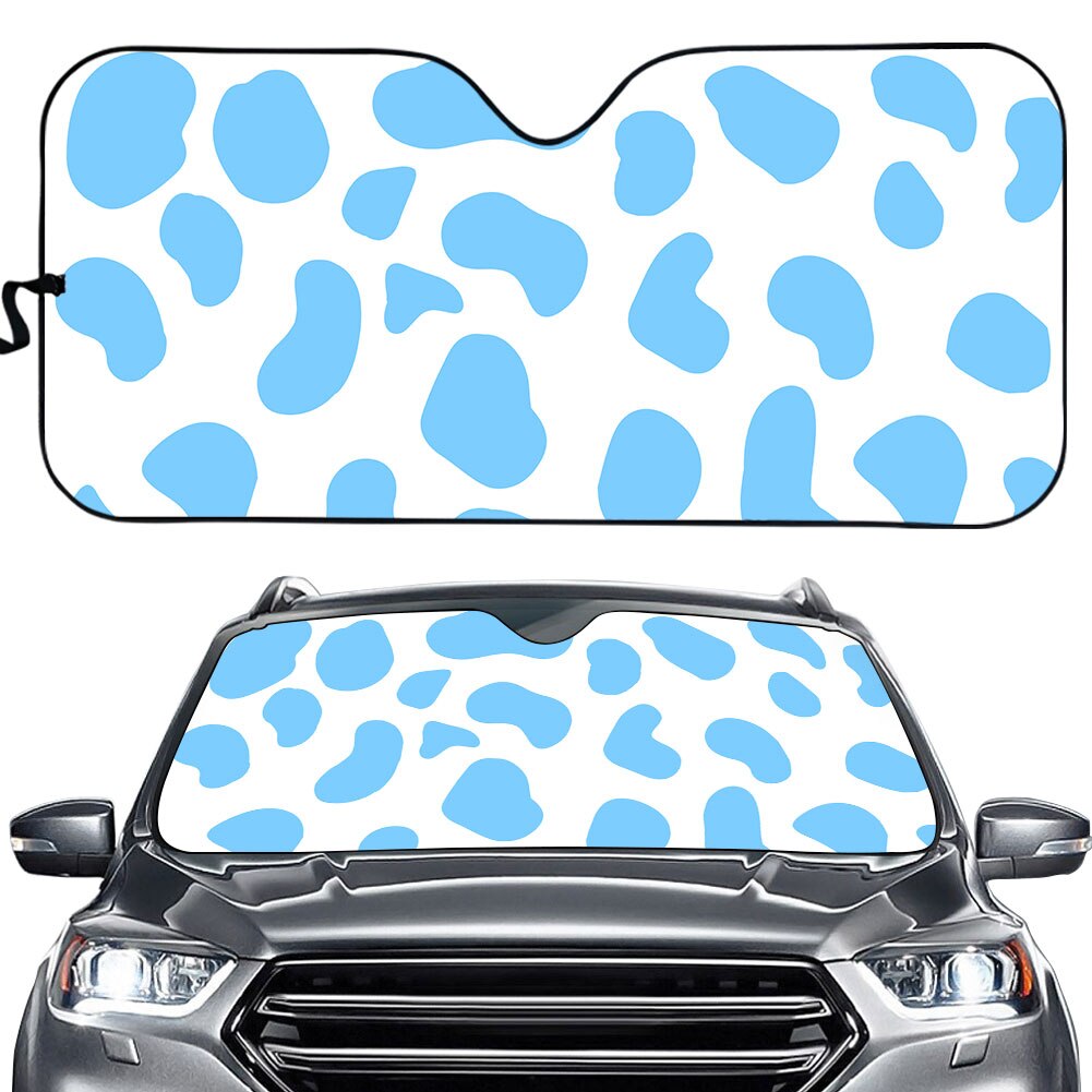 Cow Striped Pattern Printed Car Sun Shade Windshield Heat Reflector Sunshade for Car Windshield Cute Gloss Sunshade: YSFA0954HC-2