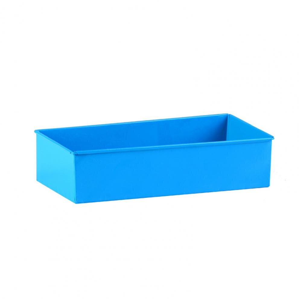 Exquisite Durable Minimalist Style Window Box Iron Flower Pot Rectangular for Yard: Blue
