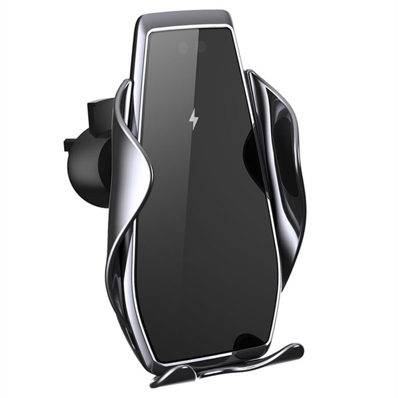 Wireless Car Charger 15W Qi Fast Charging Auto-Clamping Air Vent Mount for iPhone Samsung: 15W Silver