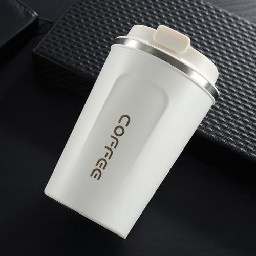 Travel Office Auto Roestvrij Staal Thermische Vacuüm Koffie Melk Beker Met Deksel: White 510ml