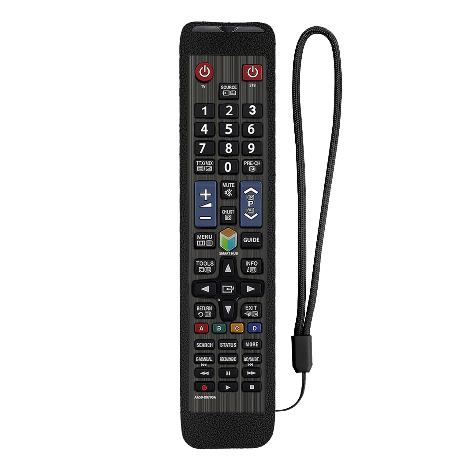 Fundas para mando a distancia de TV Samsung AA59-00594A, funda a prueba de golpes, para AA59-00581A, AA59-00582A, UE43NU7400, UE40F8000, BN59-01178B, BN59-01178W: Black