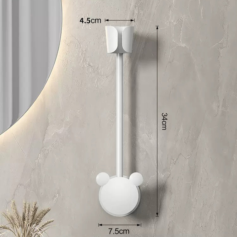 Hair Dryer Holder Bathroom Wall-mounted Hairdryer Storage Rack Free Hands Multifunction Adjustable Comb Hair Dryer Organizer: Red