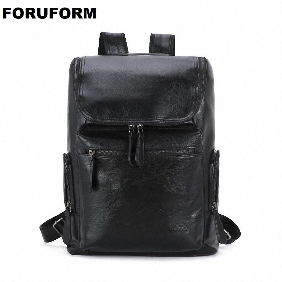 Men Backpack Leather Male Functional bags Men Waterproof backpack PU big capacity Men Bag School Bags For Teenager LI-2325