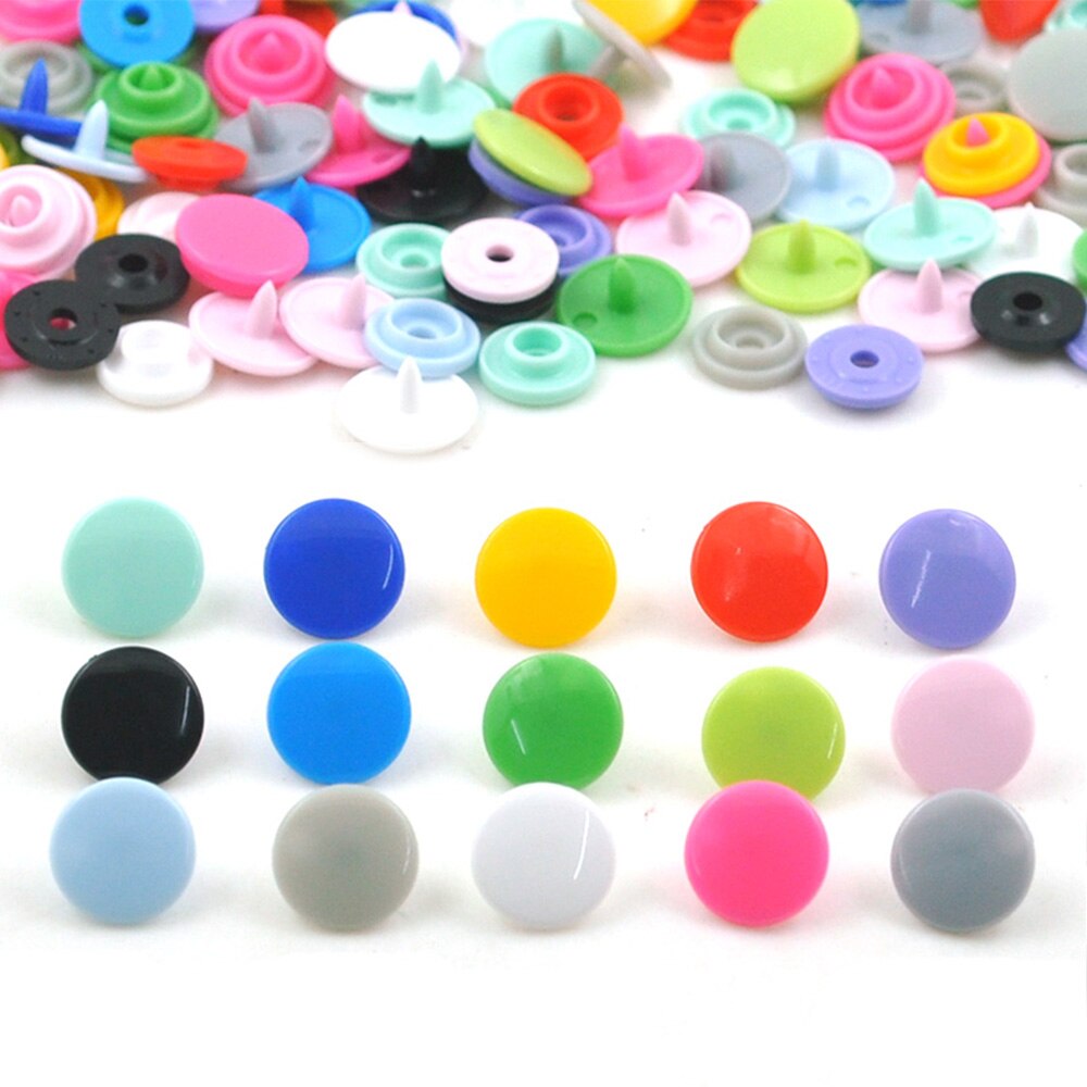 20Sets T3 KAM Round Snap Buttons Plastic Fasteners Press Buttons For Baby Clothes Buttons For DIY Crafts