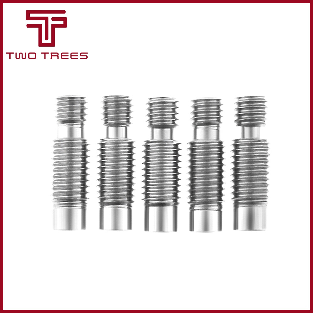 5pc 3d printer nozzle keel, geheel van metaal of buis  or 4.1mm doorlopende gaten voor 3d v6 1.75mm 3mm extruder uiteinde j-kop