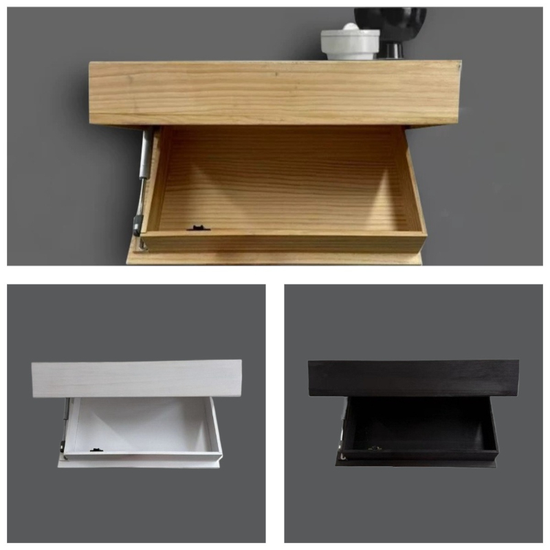 Estante de almacenamiento montado en la pared para el hogar, estante oculto con compartimento secreto, estantes flotantes, almacenamiento de muebles de madera, solapa mágica oculta