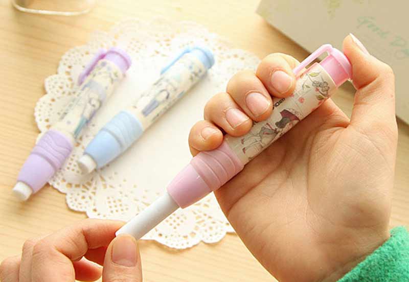 Gomme en forme de stylo pour étudiants, papeterie de styliste mignon en caoutchouc, jouet pour enfants, fournitures scolaires