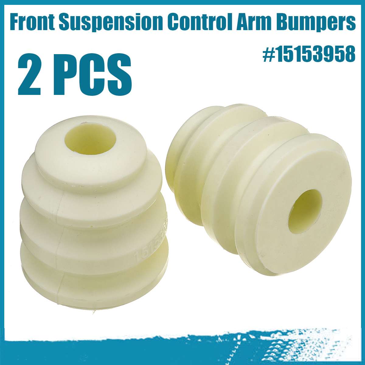 Parachoques de brazo de suspensión delantera derecha e izquierda, de plástico, para GMC, Savana, Chevrolet, Cadillac 15153958, 2 uds.