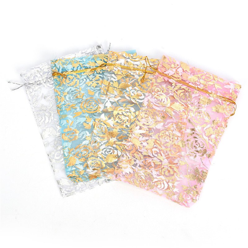 10 Stk/set 7*9/9*12/11*16 Cm Kleine Organza Zakjes Drawable Organza Trekkoord tassen 3 Maten