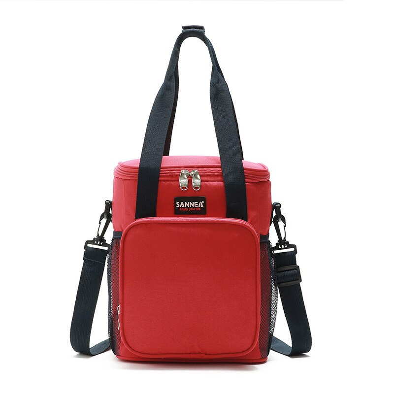 Roggen Zeit Neue eis tasche klapp kühltasche isolierung picknick rucksack umwelt freundliche tragbare wärme erhaltung tasche 9L: RED