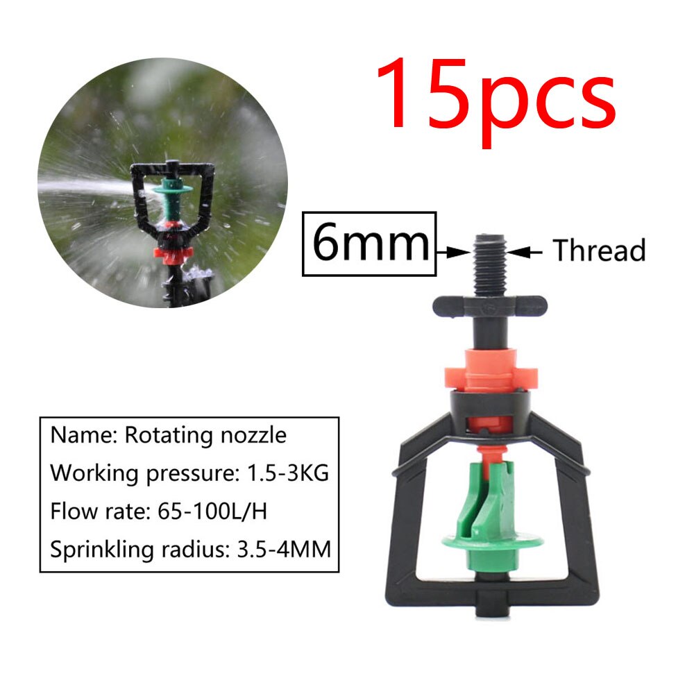 Drip Irrigation Watering Sprinkler Dripper Greenhouse Garden Adjustable Mist Emitters Stake Micro Spray Rotating Nozzle: Q
