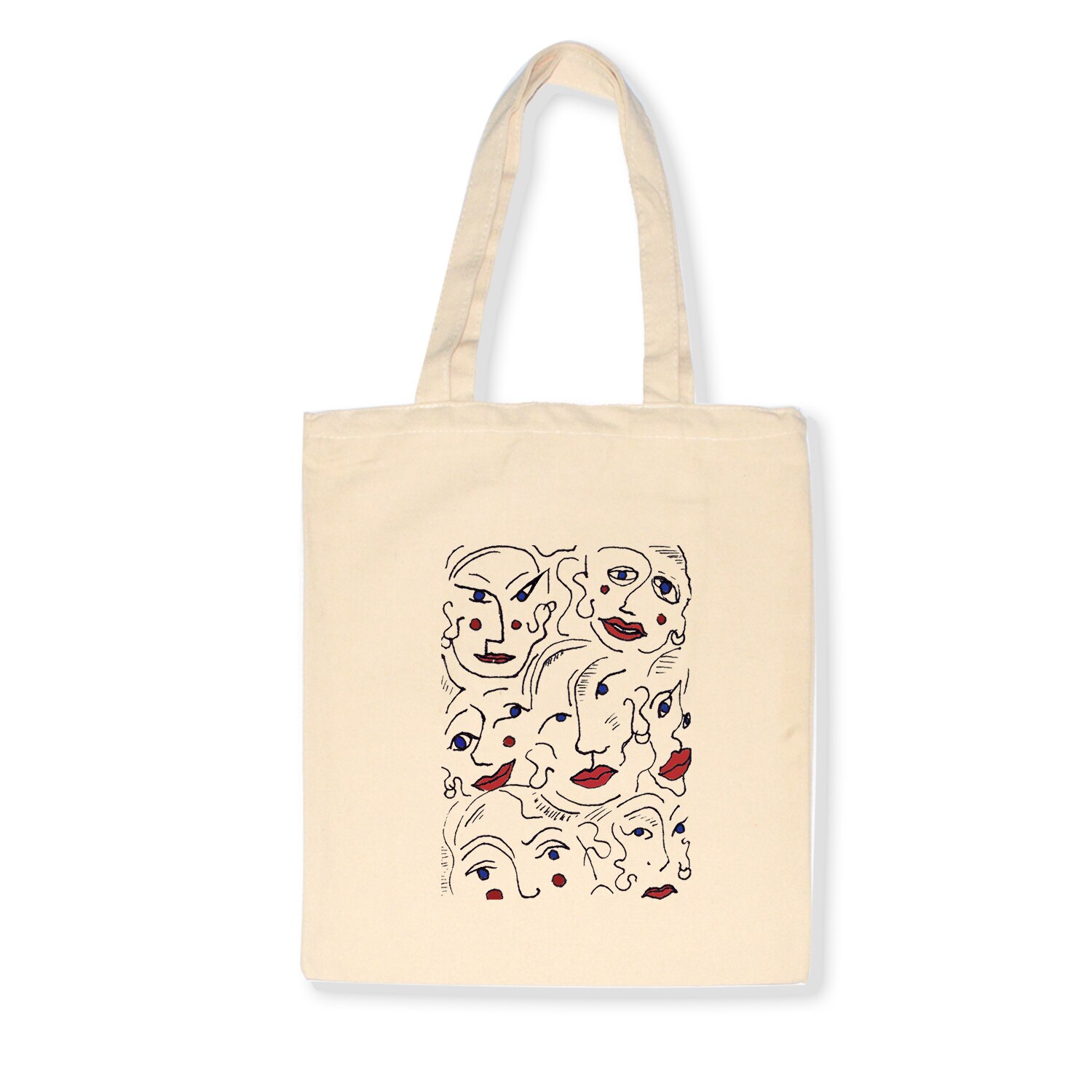 Women Canvas Bags Aesthetic Art Printing Tote Shopping Bags Casual Cloth Shoulder Bag for Girls Korean Ladies Shopper Bags: C12-39BEIGE
