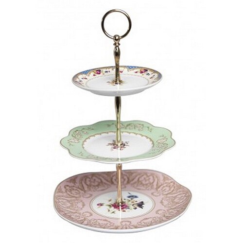 3 Tier Ronde Cupcake Cake Plate Stand Handvat Montage Wedding Party Stand
