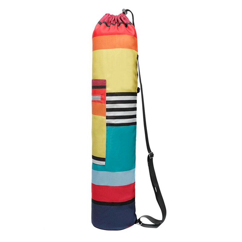 home indoor Yoga Mat Storage Bag Printed Zipper Drawstring Bags Carrier Organization Tool With Straps: A4