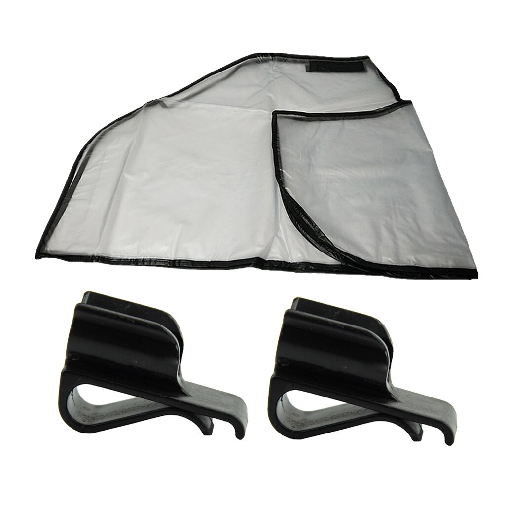 Waterproof Golf Club Travel Bag Rain Cover Raincoat & 2pcs Bag Clubs Clips