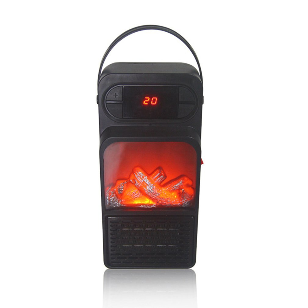 Small Household Flame Heater 110v Desktop Air Blower Leafless Electric Heating Wind Heater