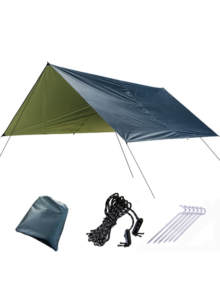 Outdoor Camping Silver-coated Thickened Beach Awning Awning Rain Proof Sun Block Fishing Multi-purpose Shade Outdoor Shade