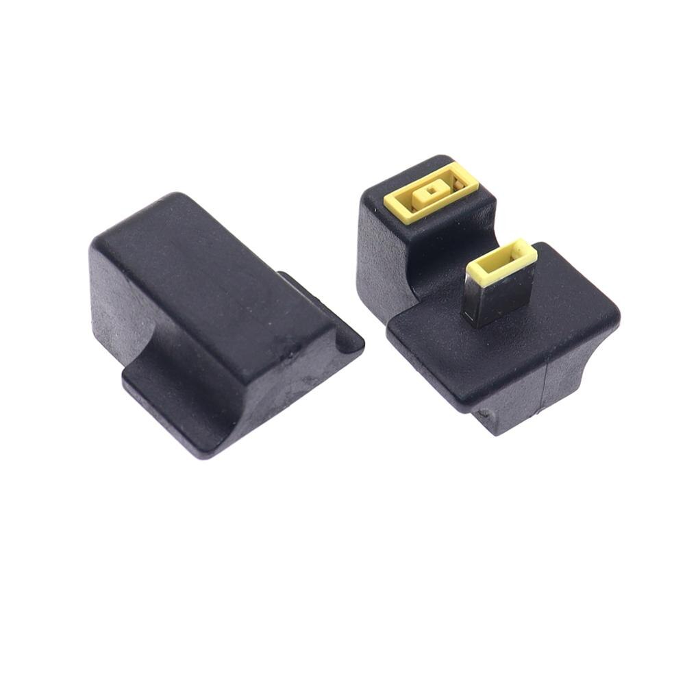 1Piece 180 Degree Angled Rectangle Port Male to Female Extension Charger Adapter For Lenovo ThinkPad