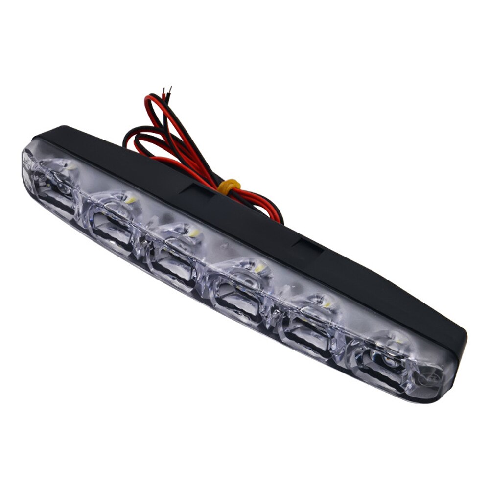 2pcs LED Car Daytime Running Lights DRL 6 LEDs DC 12V 6000K Automobile light Source Car Styling Waterproof Running Lights