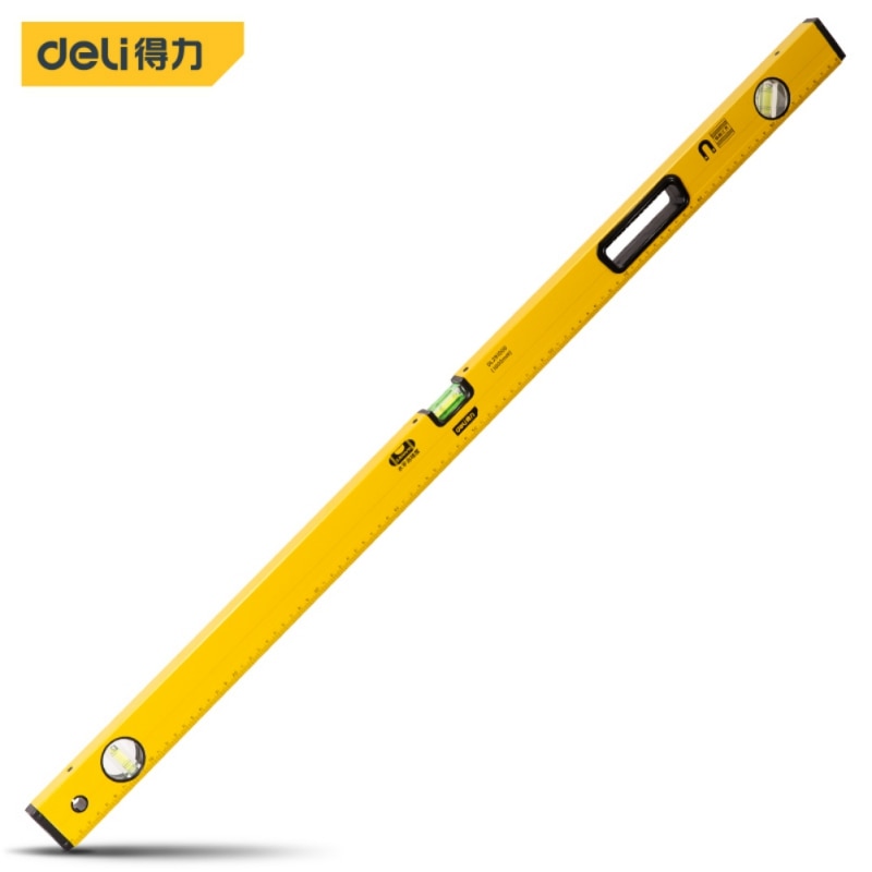 Deli Horizontal Ruler Aluminum Alloy Multi-Angle Horizontal Measuring Ruler Level Instrument High Intensity Magnetic DL291000