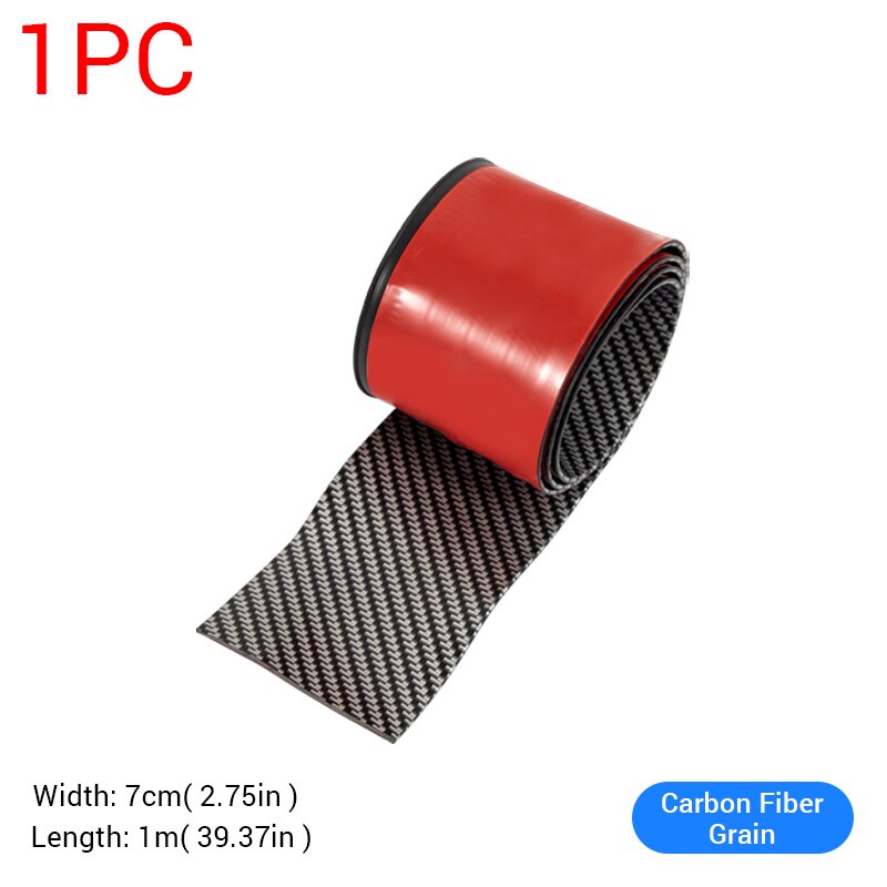 Auto Sticker 5D Koolstofvezel Auto Protector Sticker Voor Anti Scratch Auto Vinyl Voertuig Body Deur Rand Kofferbak Film Auto producten: 1Mx7cm Carbon Fiber