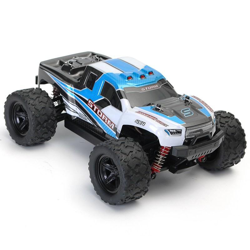 1/18 Scale RC Car 40+MPH 2.4G 4WD High Speed Fast Remote Controlled Large TRACK HS 18311/18312 RC Car Toys Christmas: style-1 Blue