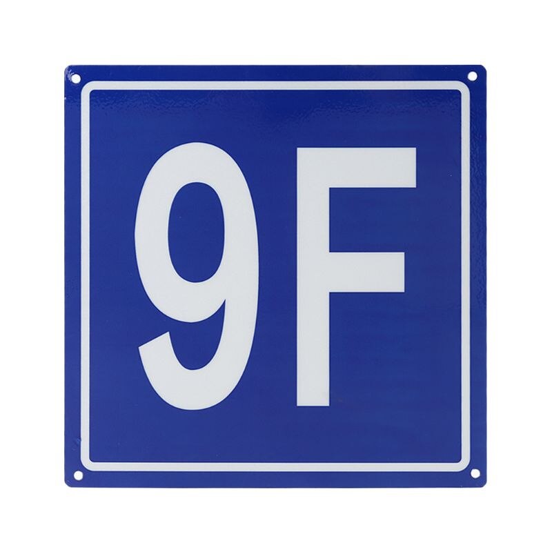 Floor Number Signs Aluminum Signs for 1F to 10F for School Office Hotel Hospital
