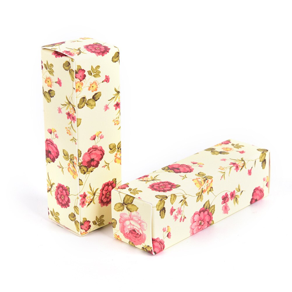 10 Stks/partij Lippenstift Buis Diy Verpakking Doos Lippenbalsem Buis Verpakking Kartonnen Doos Kleurrijke Kraftpapier 25*25*88Mm