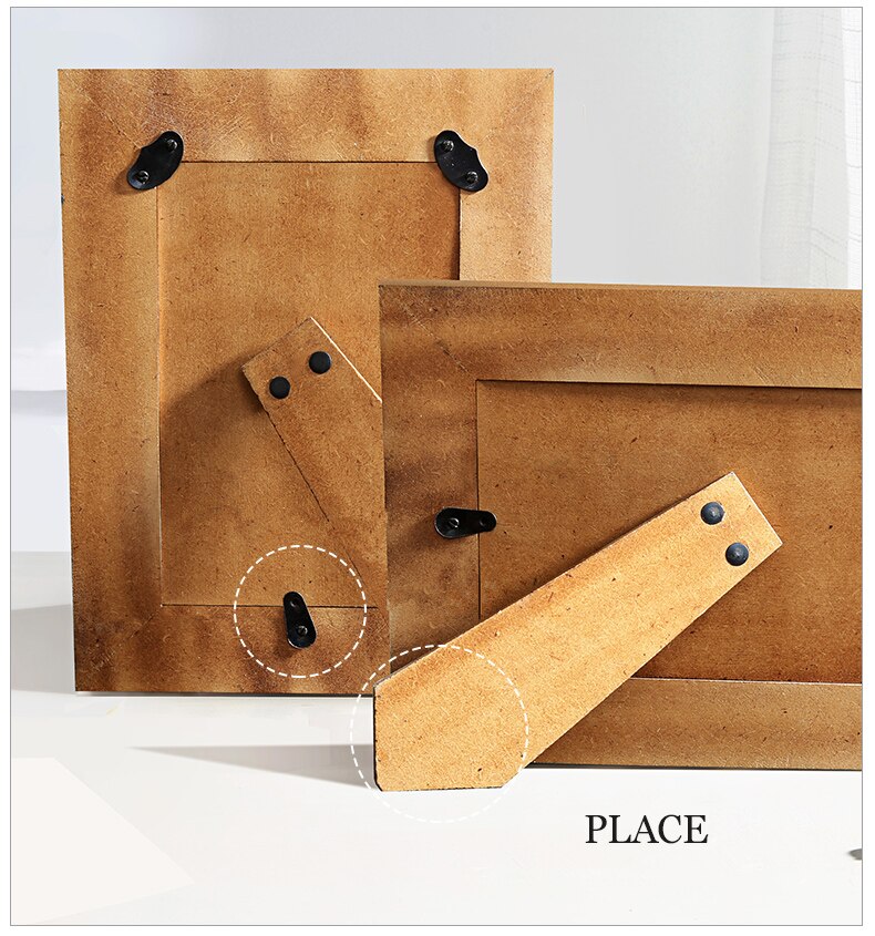 Ox Bone Material Geometric Pattern Photo Frame 1pcs Rectangle 4" 6" Picture Frame Home Decor Frames For Pictures