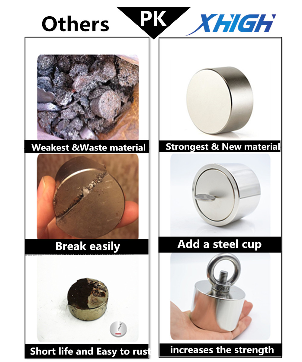 Neodymium magnet N52 D60x40 Super strong round magnet 250kg Rare Earth 60*40mm strongest permanent powerful magnetic steel cup